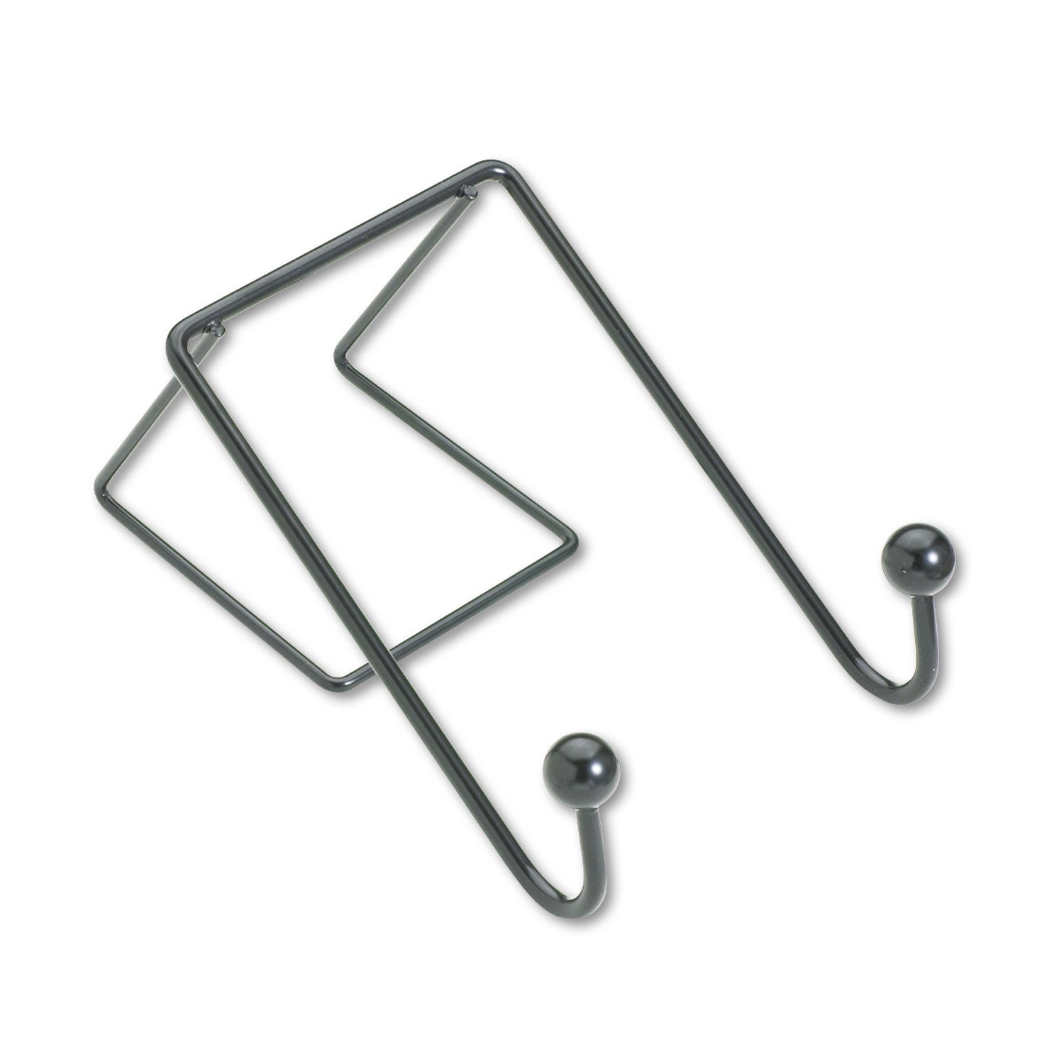 Fellowes Partition Additions Wire Double-Garment Hook, 4 x 5.13 x 6, Over-the Panel Mount,  Black (75510)