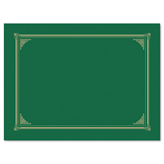 Geographics Certificate/Document Cover, 12.5 x 9.75, Green, 6/Pack (47399)