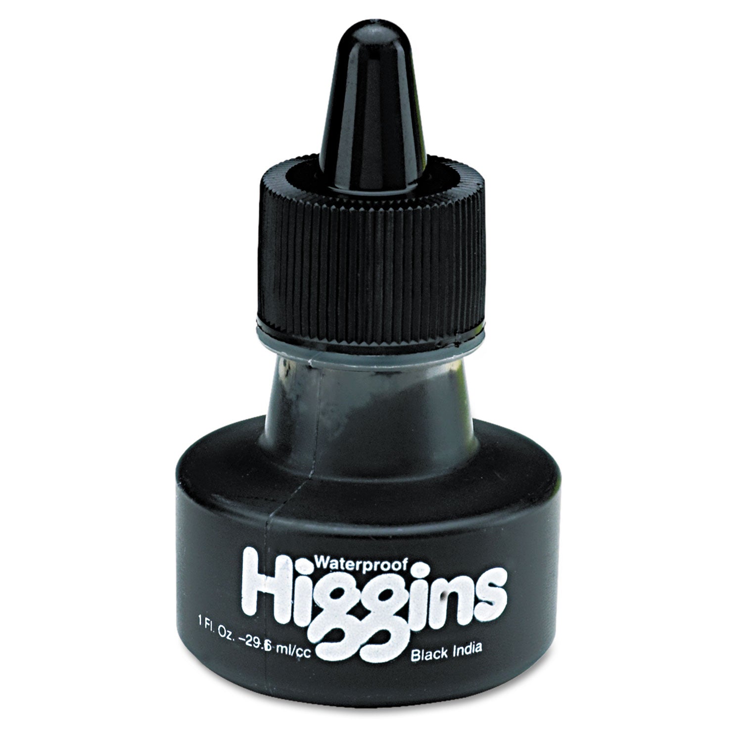 Higgins Waterproof Pigmented Drawing Ink, 1 oz Bottle, Black (44201)