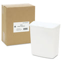 HOSPECO Wall Mount Sanitary Napkin Receptacle-PPC, 1 gal, PPC Plastic, White (250201W)