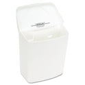 HOSPECO Wall Mount Sanitary Napkin Receptacle-PPC, 1 gal, PPC Plastic, White (250201W)