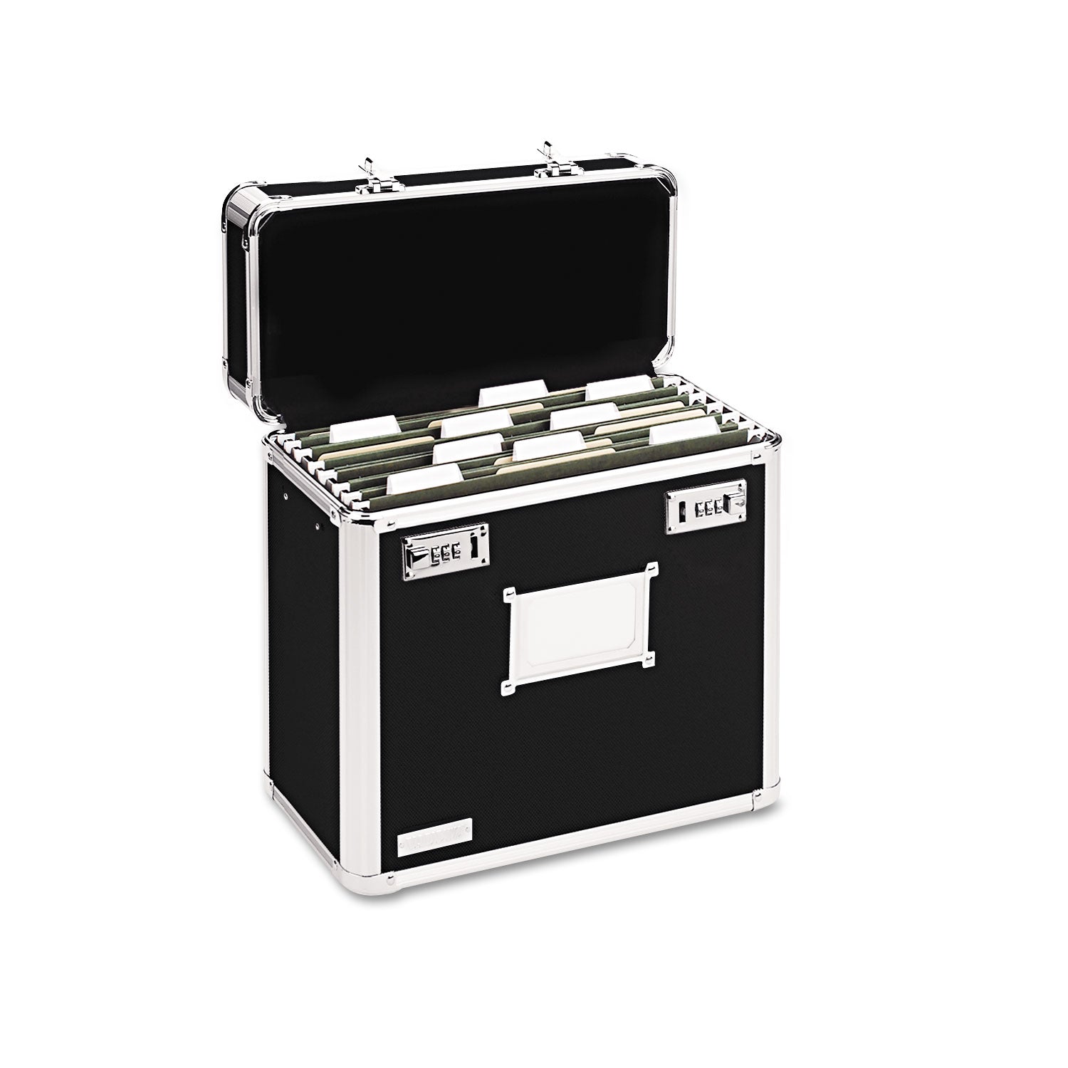 Vaultz Locking File Chest, Letter Files, 13.75" x 7.25" x 12.25", Black (VZ01187)