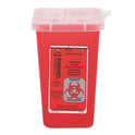 Impact 1-Quart Sharps Container, Plastic, Red (7350)