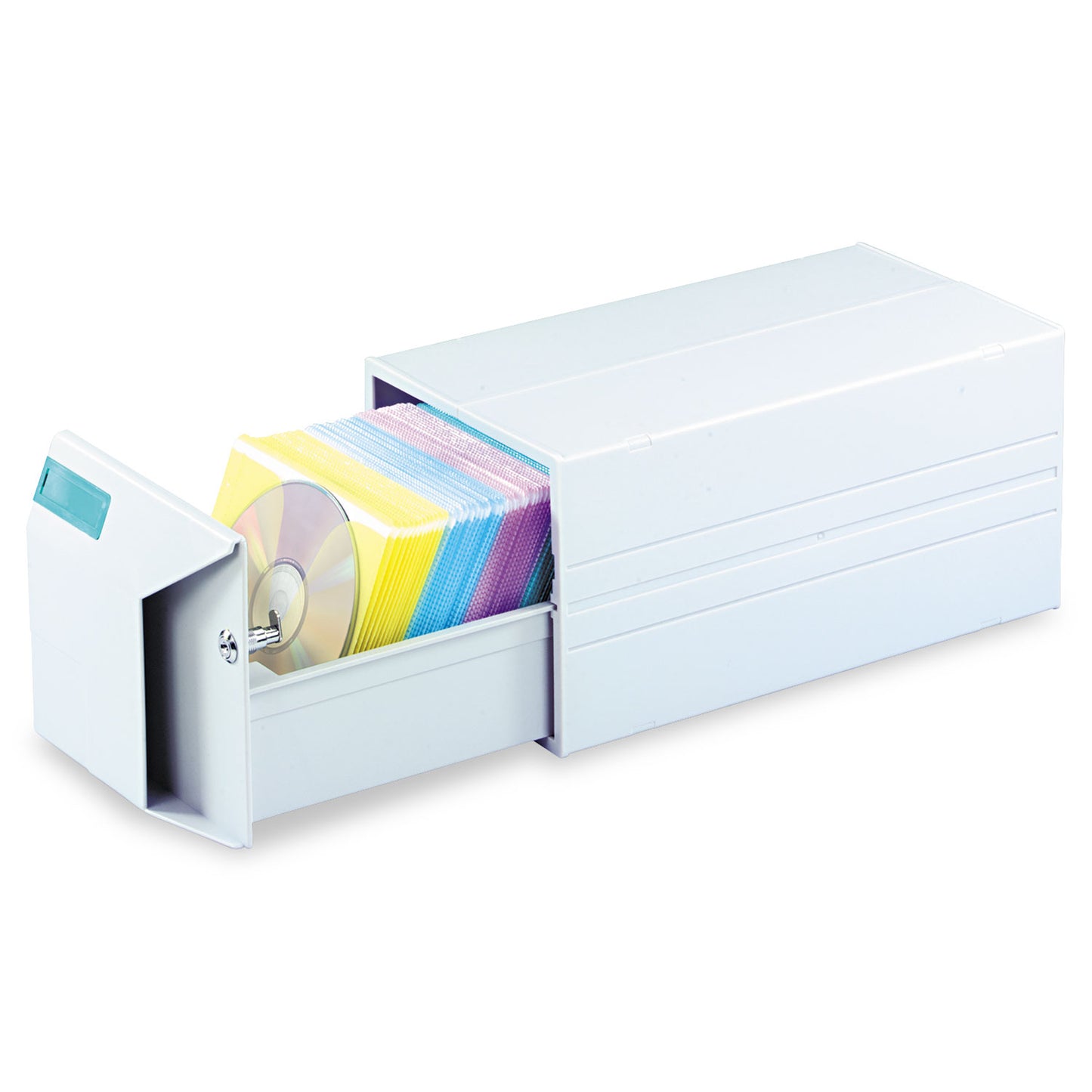 Innovera CD/DVD Storage Drawer, Holds 150 Discs, Light Gray (39501)