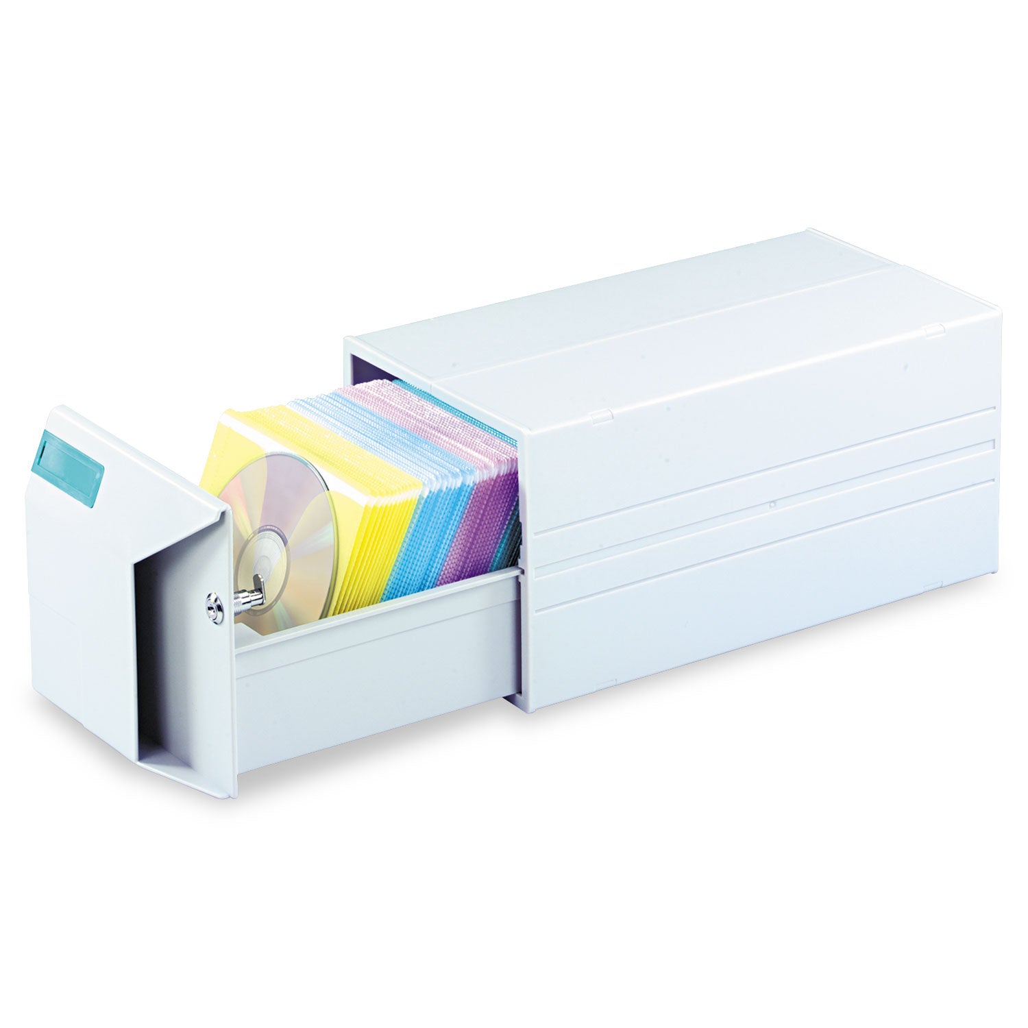 Innovera CD/DVD Storage Drawer, Holds 150 Discs, Light Gray (39501)
