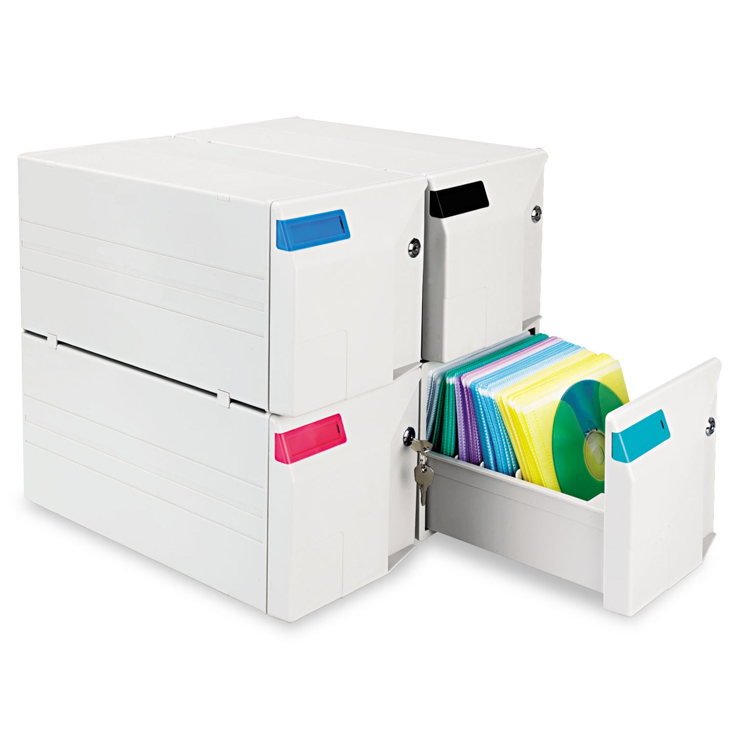 Innovera CD/DVD Storage Drawer, Holds 150 Discs, Light Gray (39501)