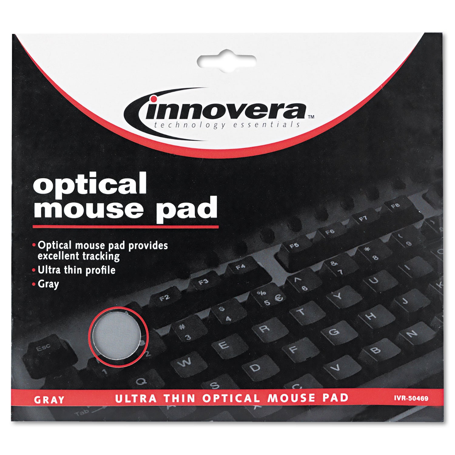 Innovera Ultra Slim Mouse Pad, 8.75 x 7, Gray (50469)