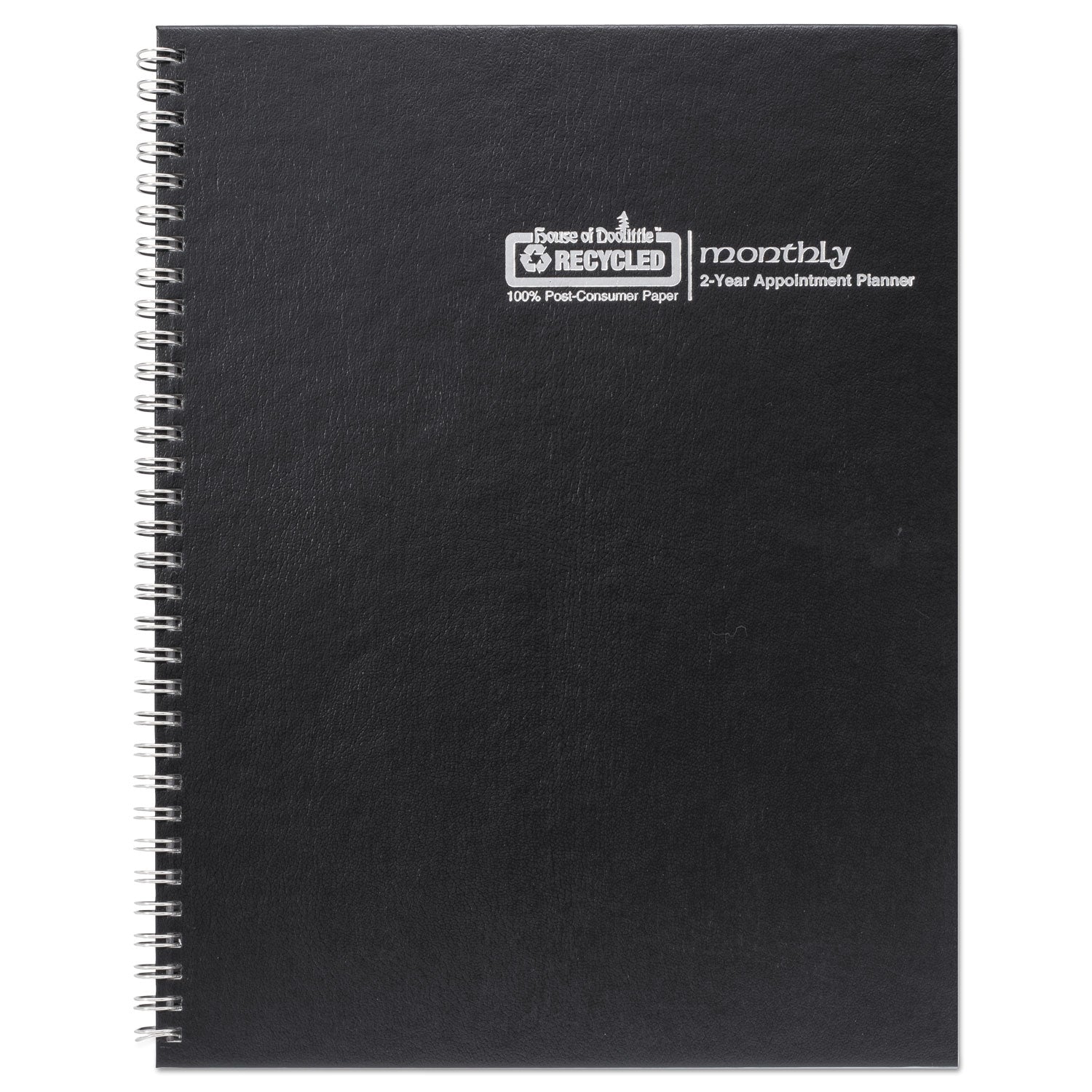 House of Doolittle Monthly Hard Cover Two-Year Planner, 11 x 8.5, Black Cover, 24-Month: Jan 2025 to Dec 2026 (262092)