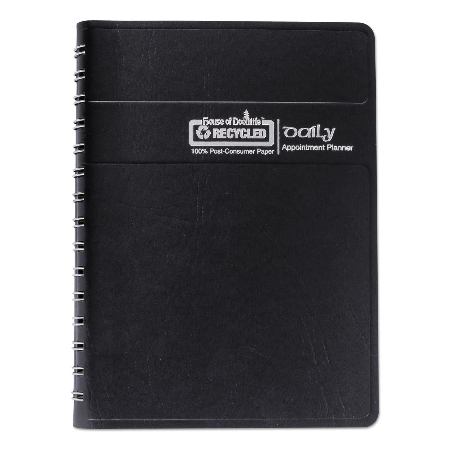 House of Doolittle Memo Size Daily Appointment Book with 15-Minute Schedule, 8 x 5, Black Cover, 12-Month (Jan to Dec): 2025 (28802)