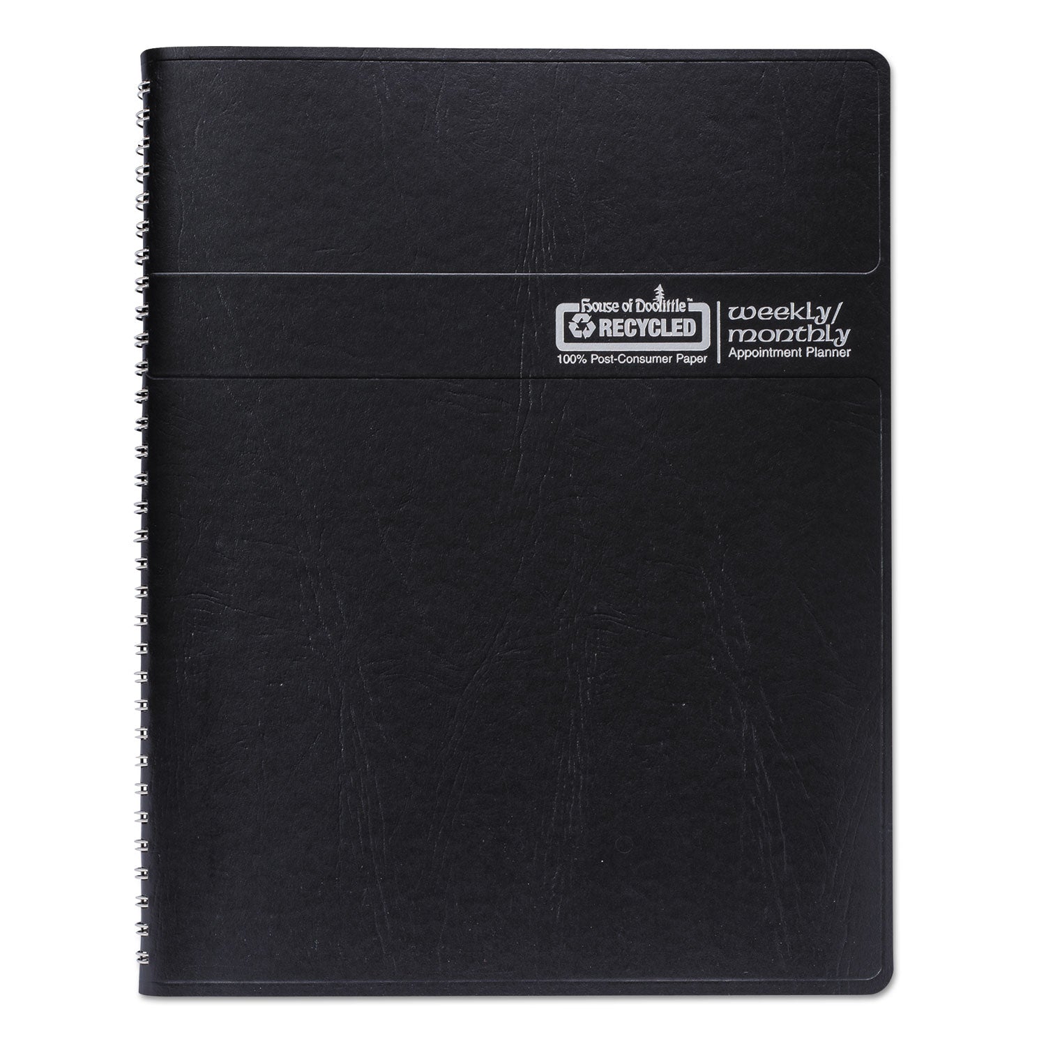 House of Doolittle Recycled Wirebound Weekly/Monthly Planner, 11 x 8.5, Black Cover, 12-Month (Jan to Dec): 2025 (28302)