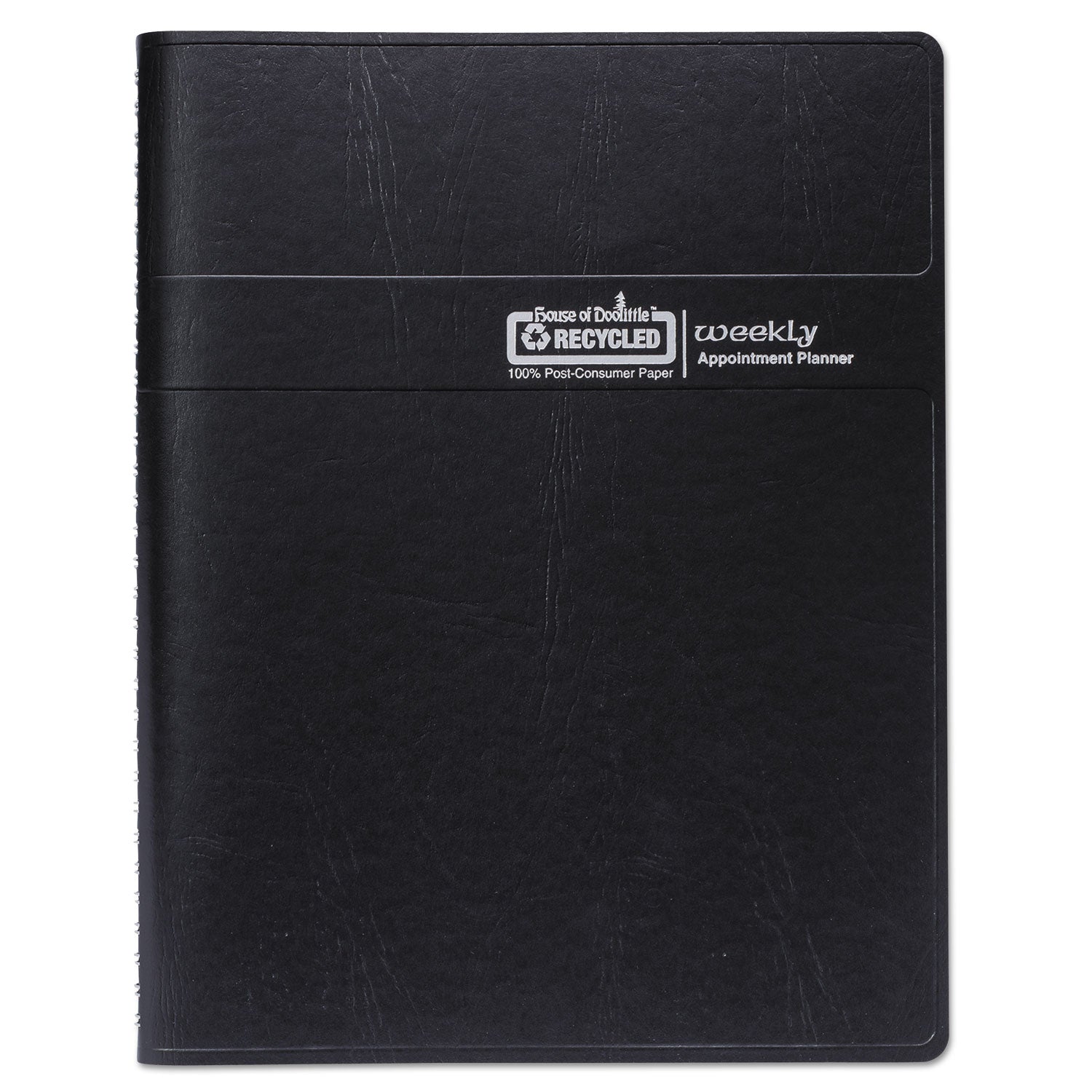 House of Doolittle Recycled Weekly Appointment Book, 8 x 5, Black Cover, 12-Month (Jan to Dec): 2025 (27802)