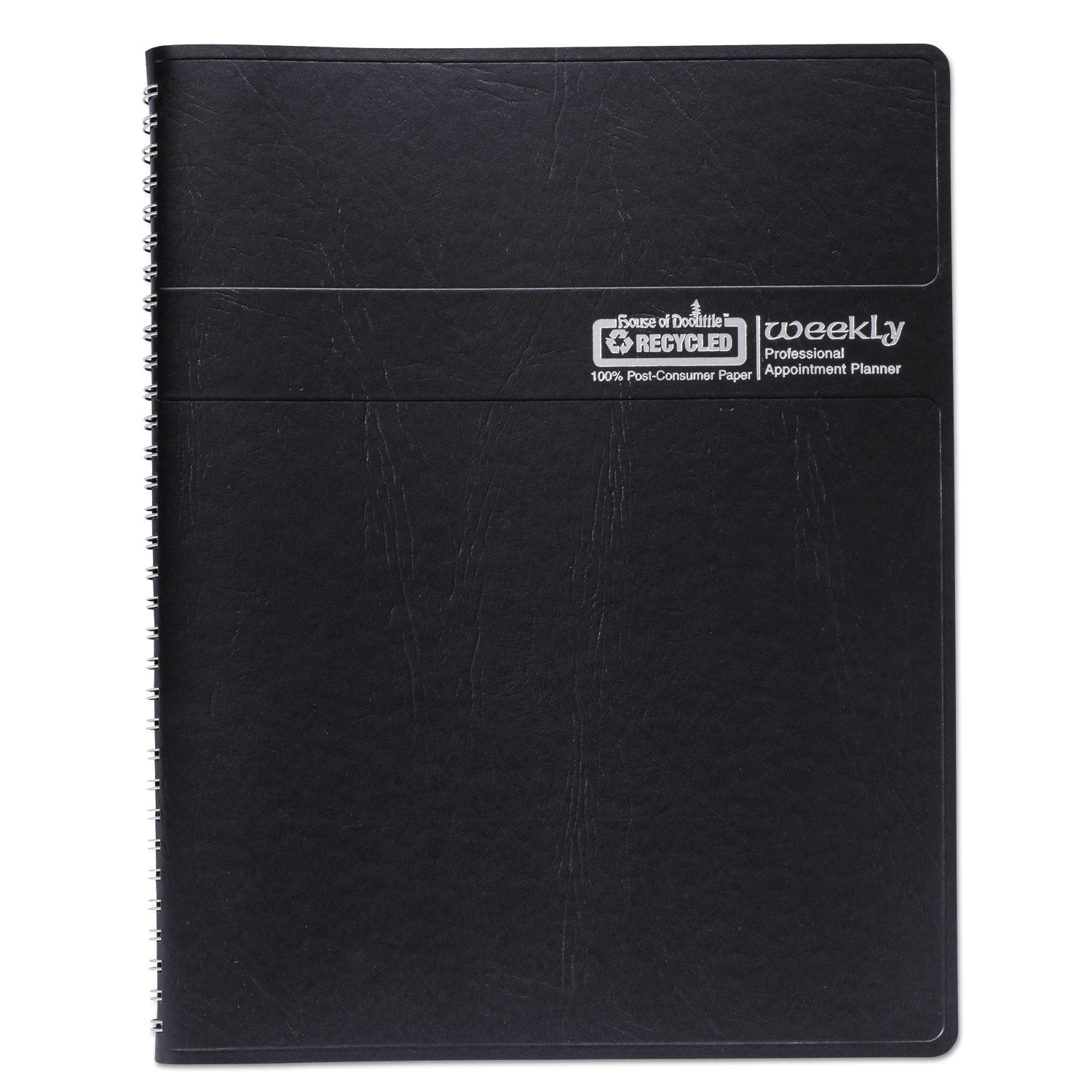 House of Doolittle Recycled Professional Weekly Planner, 15-Minute Appts, 11 x 8.5, Black Wirebound Soft Cover, 12-Month (Jan to Dec): 2025 (27202)