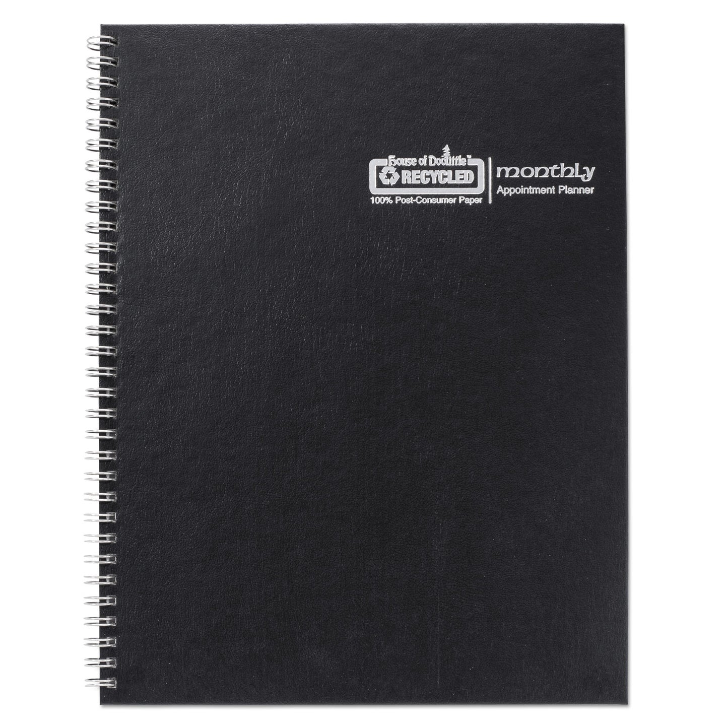 House of Doolittle Monthly Hard Cover Planner, 11 x 8.5, Black Cover, 14-Month: Dec 2024 to Jan 2026 (26292)