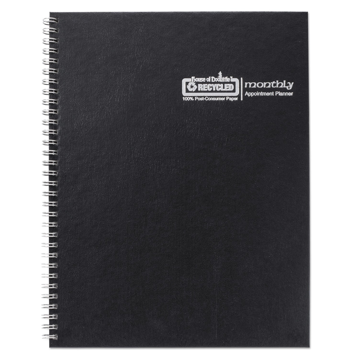 House of Doolittle Monthly Hard Cover Planner, 11 x 8.5, Black Cover, 14-Month: Dec 2024 to Jan 2026 (26292)