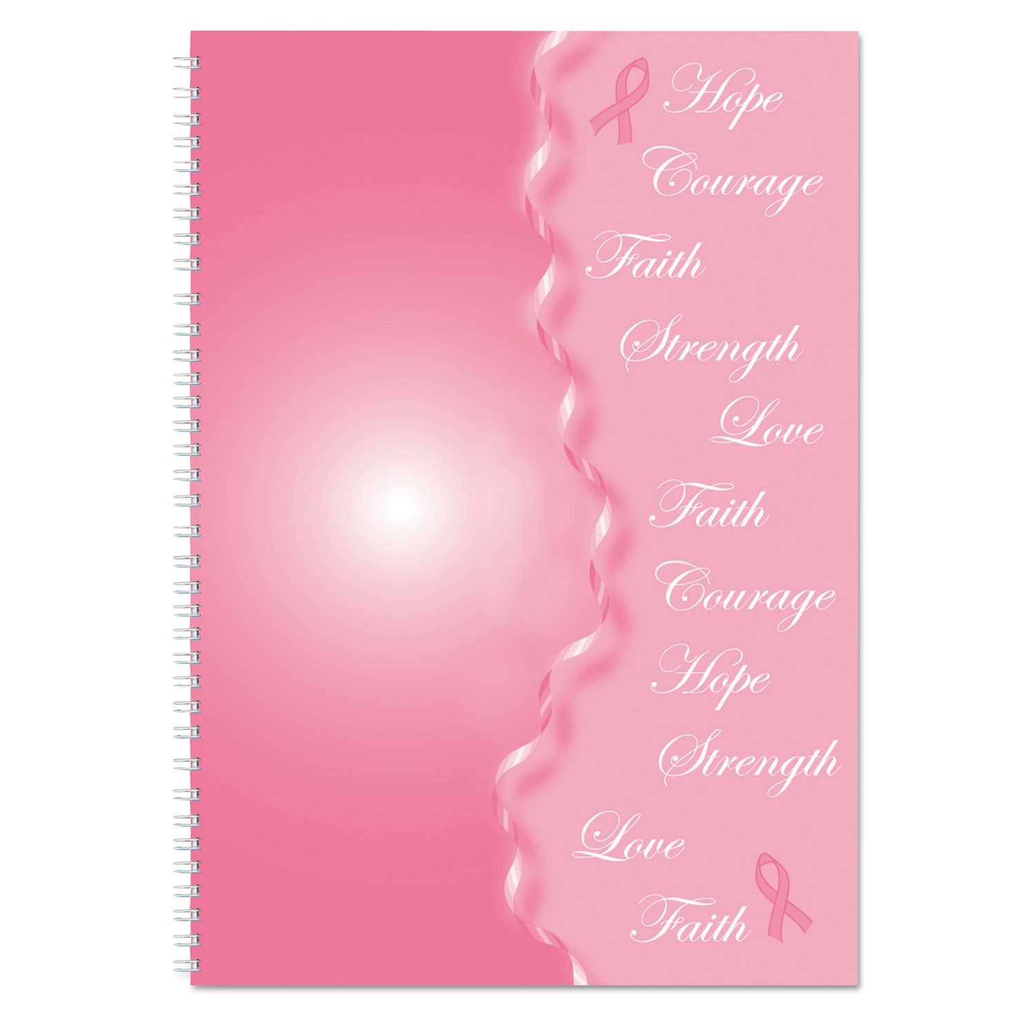 House of Doolittle Breast Cancer Awareness Recycled Ruled Monthly Planner/Journal, 10 x 7, Pink Cover, 12-Month (Jan to Dec): 2025 (5226)