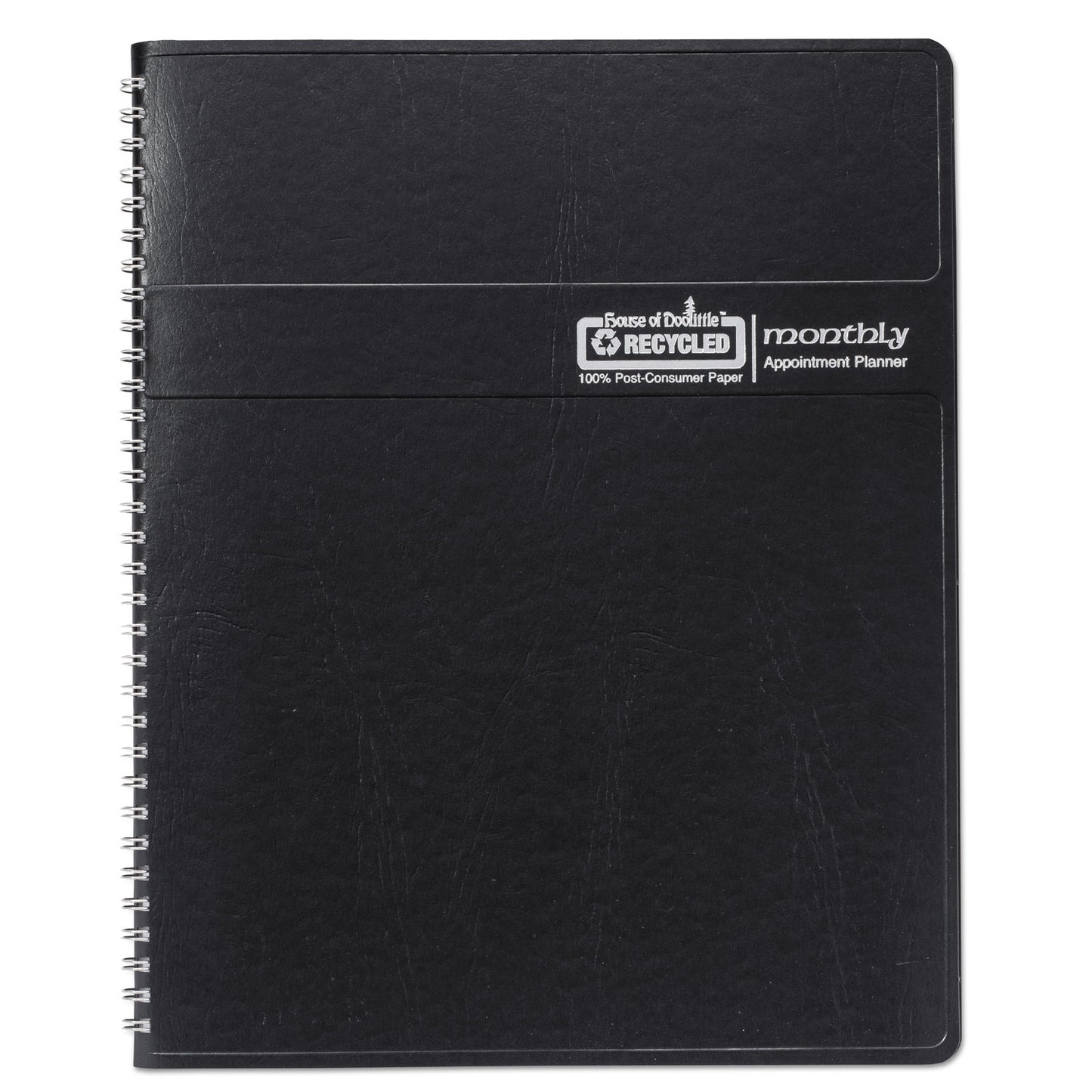 House of Doolittle 14-Month Recycled Ruled Monthly Planner, 8.75 x 6.78, Black Cover, 14-Month: Dec 2024 to Jan 2026 (262602)