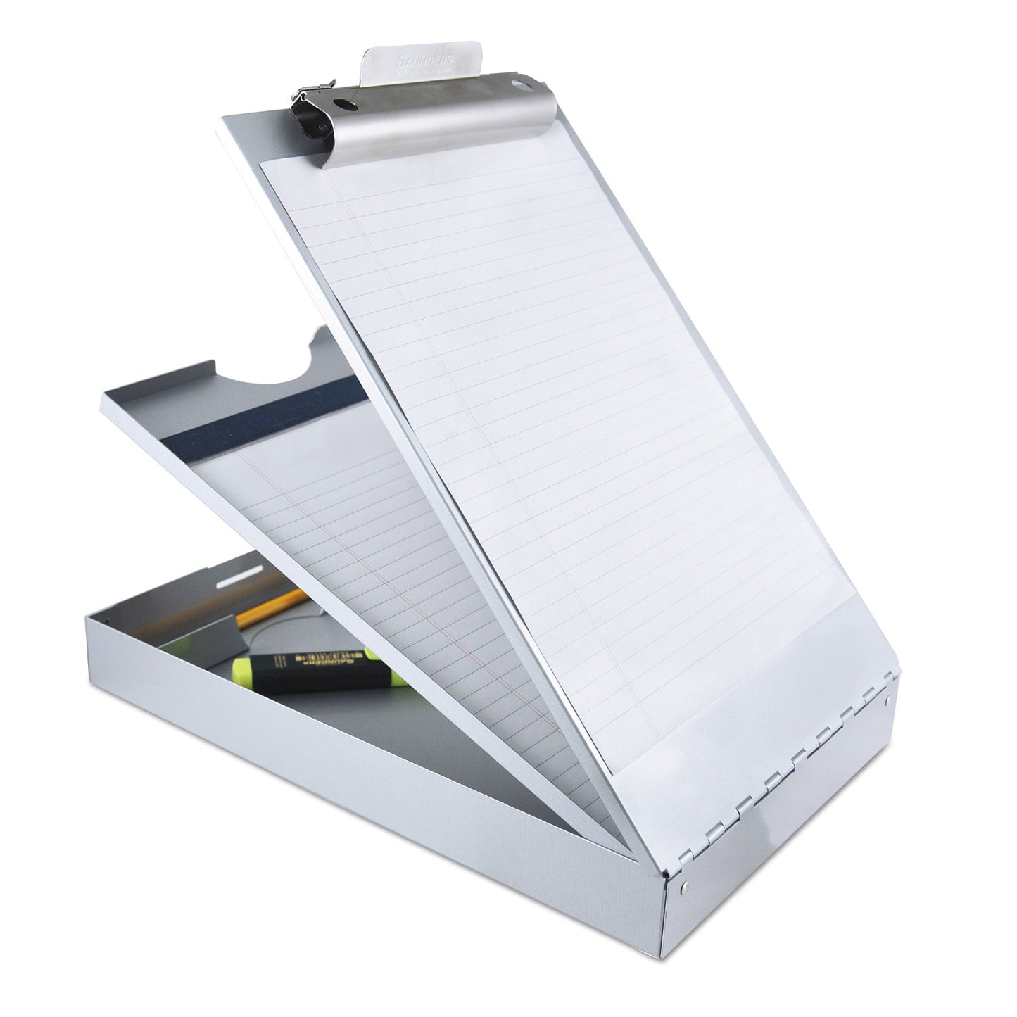 Saunders Cruiser Mate Aluminum Storage Clipboard, 1.5" Clip Capacity, Holds 8.5 x 11 Sheets, Silver (21017)