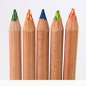 Koh-I-Noor Tri-Tone Color Pencils, 3.8 mm, Assorted Tri-Tone Lead Colors, Tan Barrel, Dozen (FA33TIN12BC)