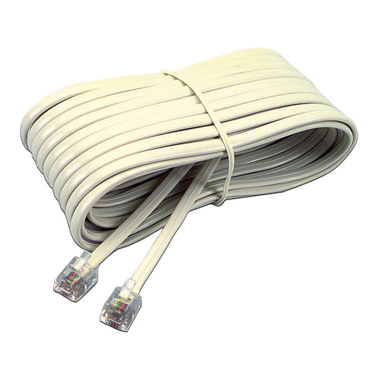 Softalk Telephone Extension Cord, Plug/Plug, 25 ft, Ivory (04020)