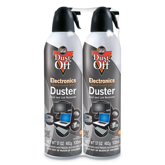 Dust-Off Disposable Compressed Air Duster, 17 oz Can, 2/Pack (DPSJMB2)