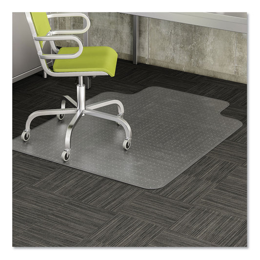 Deflecto EconoMat Occasional Use Chair Mat, Low Pile Carpet, Roll, 36 x 48, Lipped, Clear (CM11112COM)