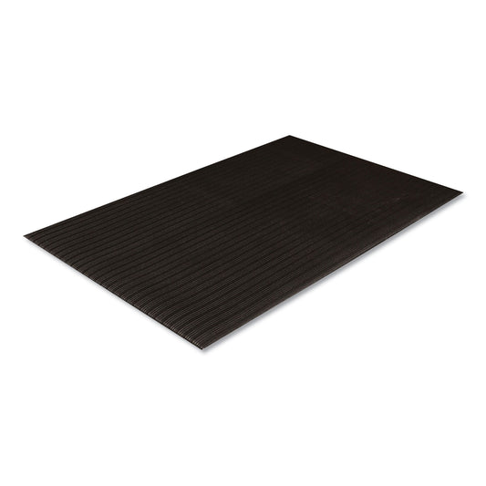 Crown Mats Ribbed Vinyl Anti-Fatigue Mat, 36 x 60, Black (FL3660BK)