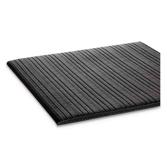 Crown Mats Ribbed Vinyl Anti-Fatigue Mat, 36 x 60, Black (FL3660BK)