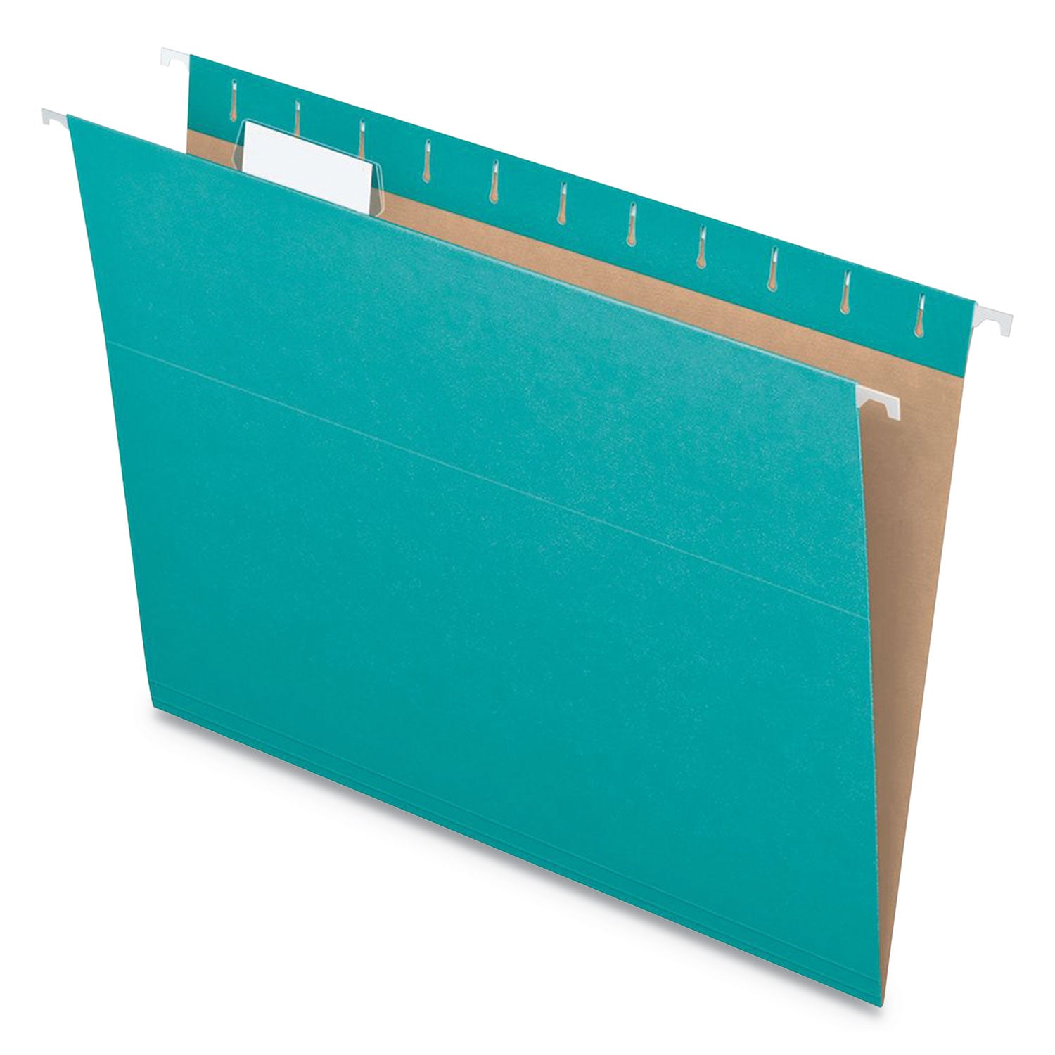 Pendaflex Colored Hanging Folders, Letter Size, 1/5-Cut Tabs, Aqua, 25/Box (81616)