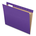 Pendaflex Colored Hanging Folders, Letter Size, 1/5-Cut Tabs, Violet, 25/Box (81611)