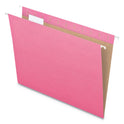 Pendaflex Colored Hanging Folders, Letter Size, 1/5-Cut Tabs, Pink, 25/Box (81609)