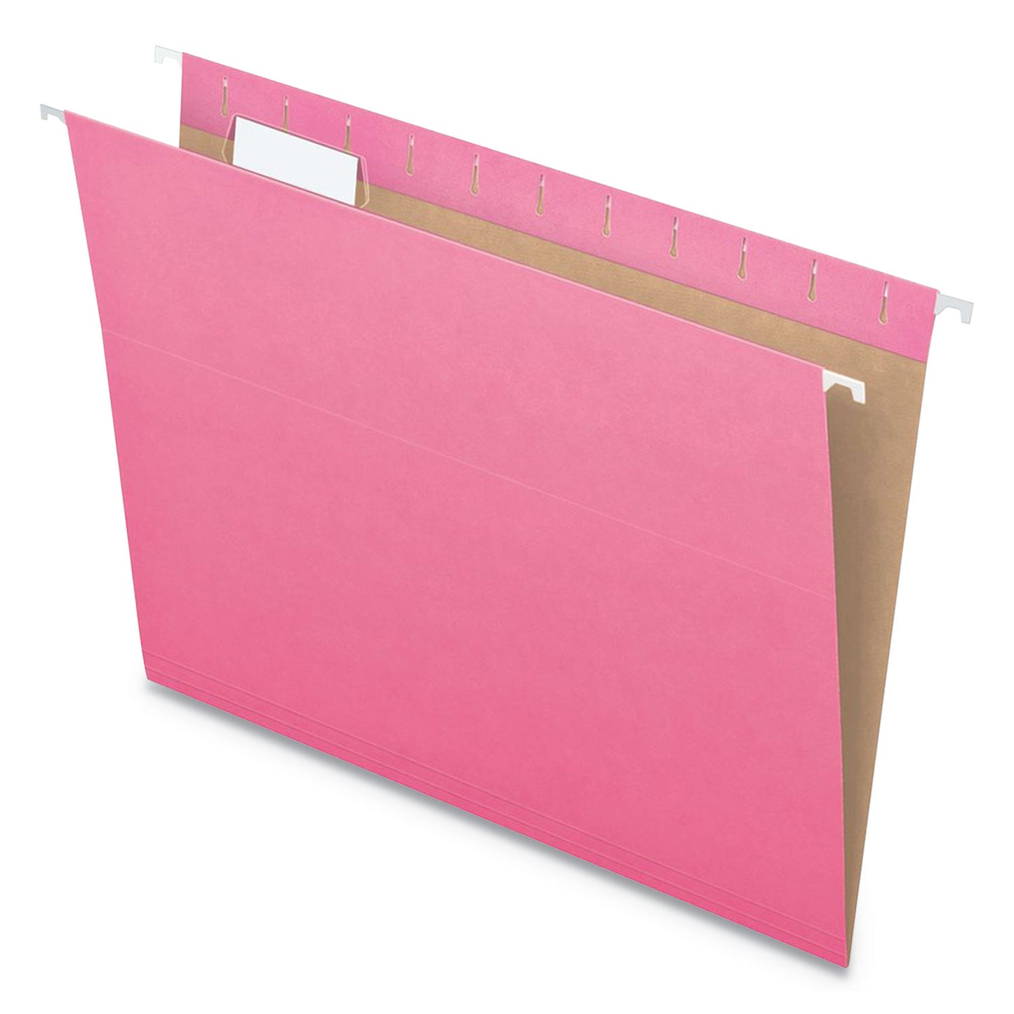 Pendaflex Colored Hanging Folders, Letter Size, 1/5-Cut Tabs, Pink, 25/Box (81609)