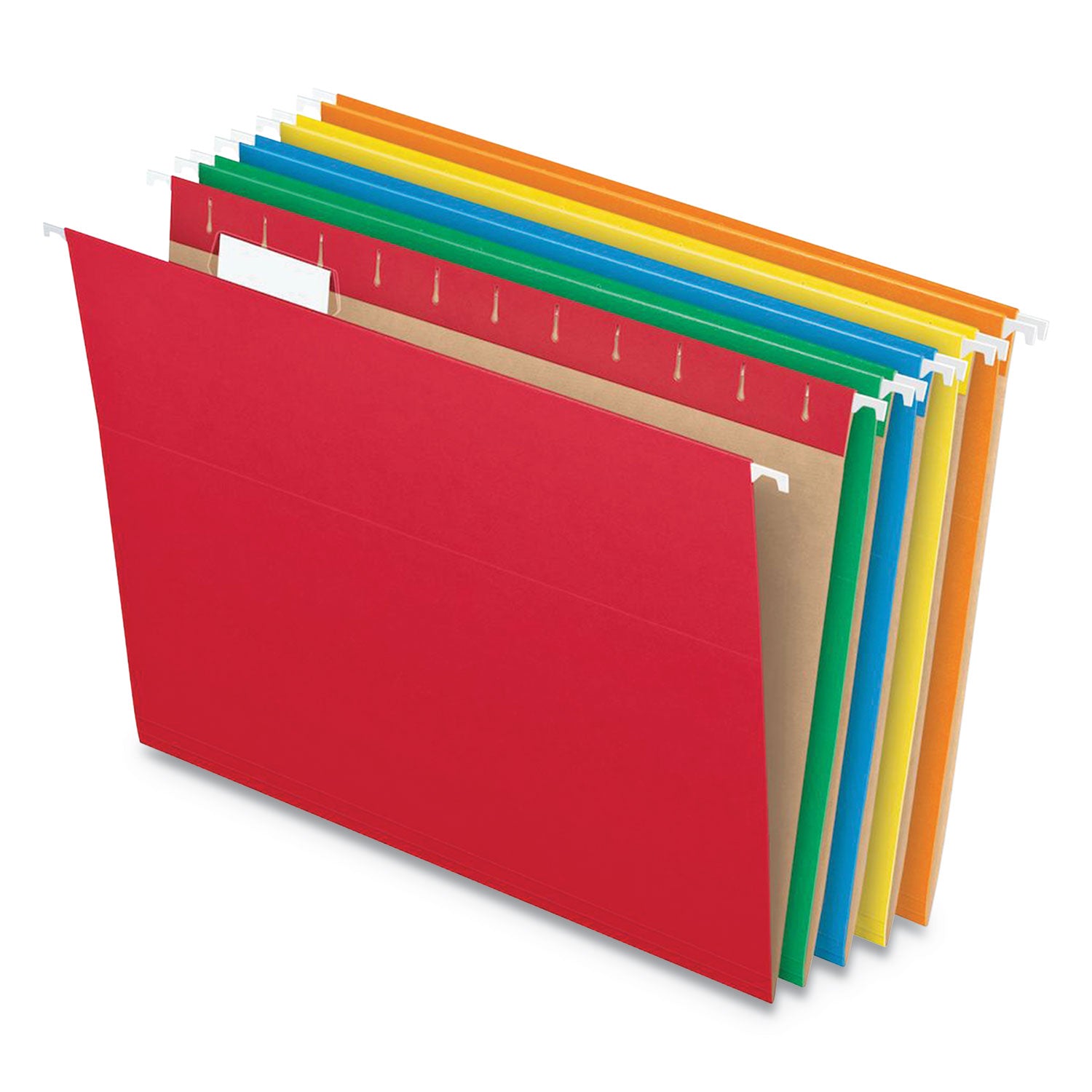 Pendaflex Colored Hanging Folders, Letter Size, 1/5-Cut Tabs, Five-Color Assortment, 25/Box (81663)