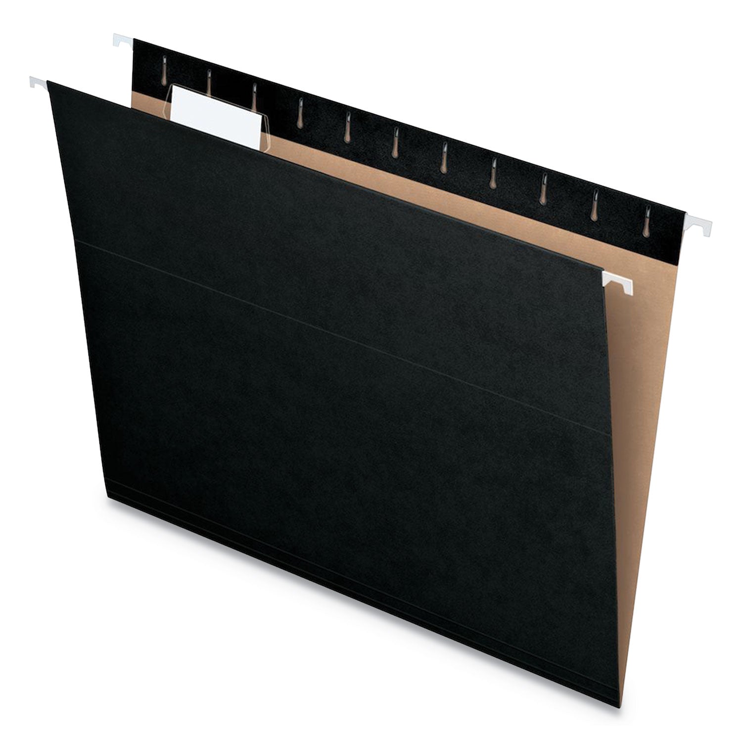 Pendaflex Colored Hanging Folders, Letter Size, 1/5-Cut Tabs, Black, 25/Box (81605)