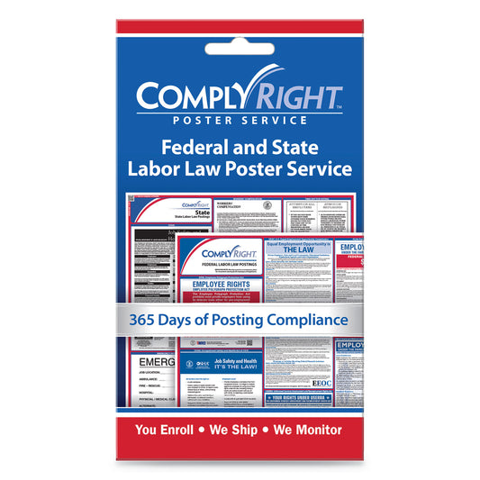 ComplyRight Labor Law Poster Service, "State/Federal Labor Law", 4 x 7 (098433)