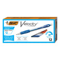 BIC Velocity Original Mechanical Pencil, 0.7 mm, HB (#2), Black Lead, Blue Barrel, Dozen (MV711BK)