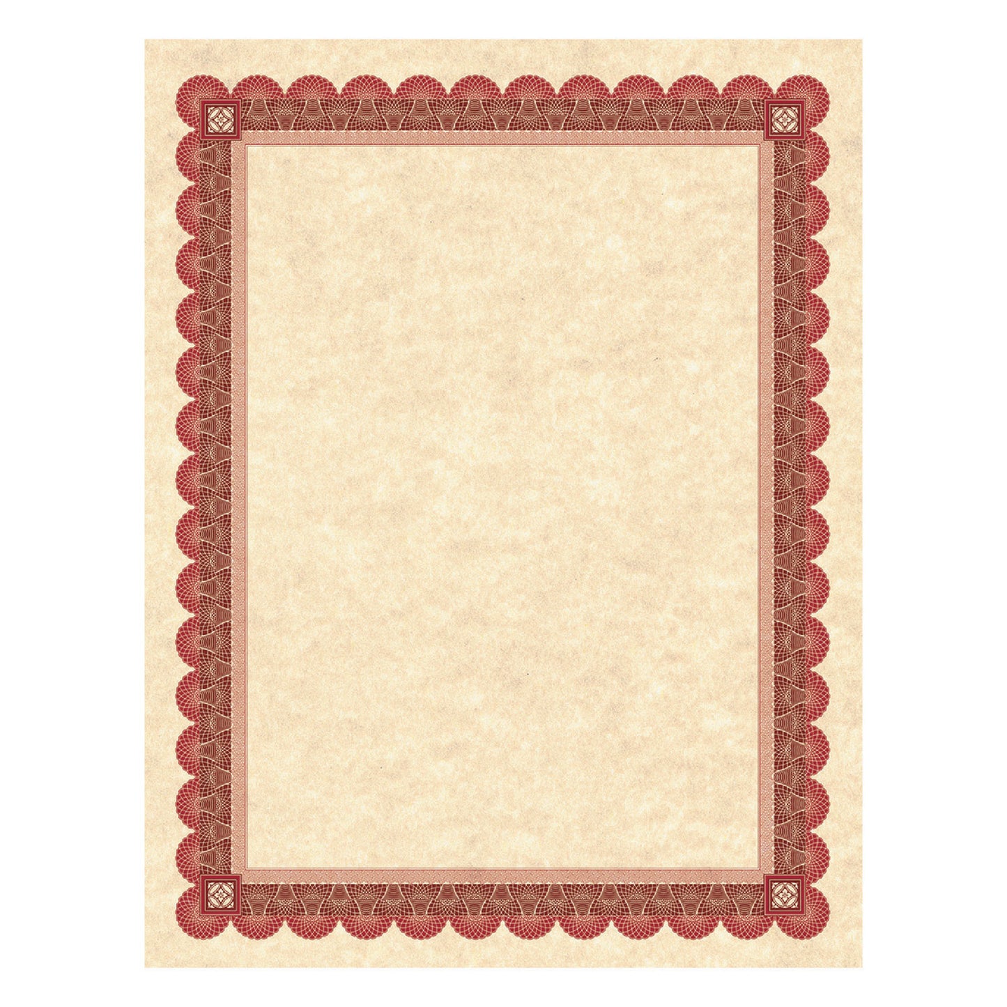 Southworth Parchment Certificates, Academic, 8.5 x 11, Copper with Red/Brown Border, 25/Pack (CT5R)