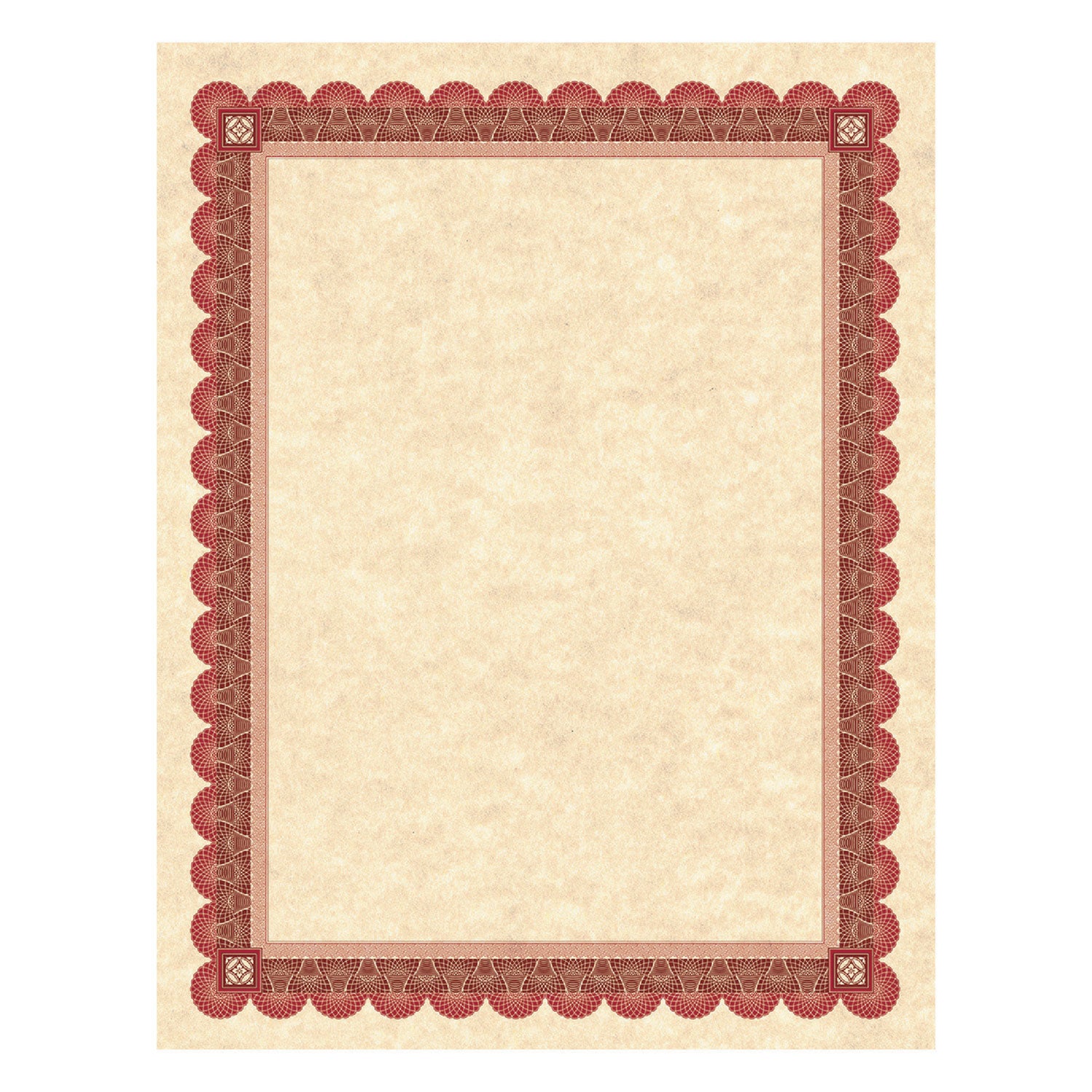 Southworth Parchment Certificates, Academic, 8.5 x 11, Copper with Red/Brown Border, 25/Pack (CT5R)