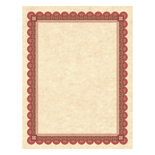 Southworth Parchment Certificates, Academic, 8.5 x 11, Copper with Red/Brown Border, 25/Pack (CT5R)