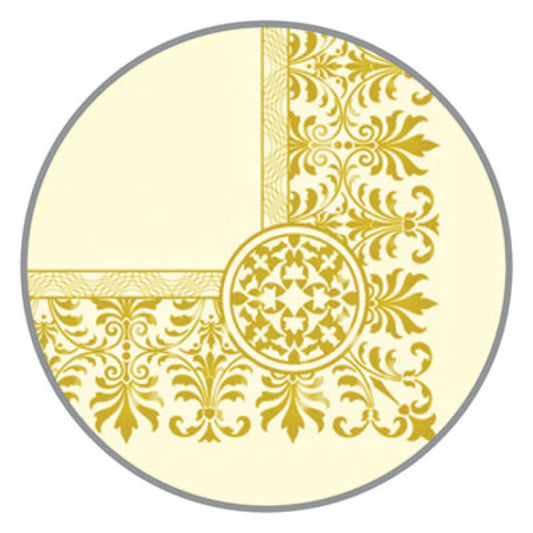 Southworth Premium Certificates, 8.5 x 11, Ivory/Gold with Fleur Gold Foil Border, 15/Pack (CTP1V)