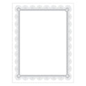 Southworth Premium Certificates, 8.5 x 11, White/Silver with Spiro Silver Foil Border,15/Pack (CTP2W)