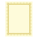 Southworth Premium Certificates, 8.5 x 11, Ivory/Gold with Spiro Gold Foil Border,15/Pack (CTP2V)