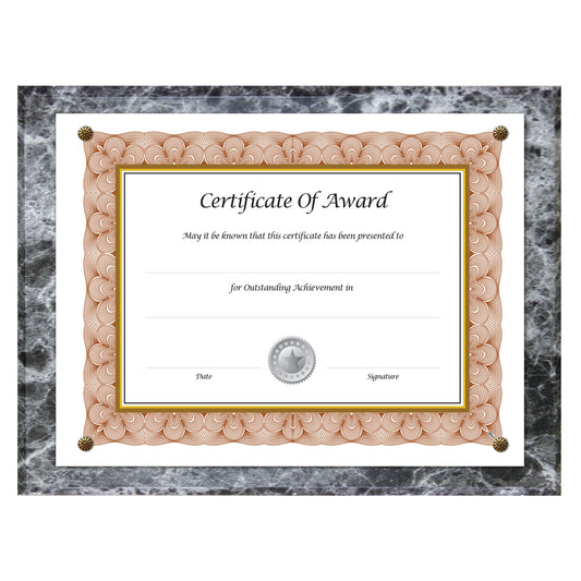 NuDell Award-A-Plaque Document Holder, Acrylic/Plastic, 10.5 x 13, Black (18815M)