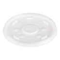 Dart Plastic Lids, Fits 12 oz to 24 oz Hot/Cold Foam Cups, Straw-Slot Lid, White, 100/Pack, 10 Packs/Carton (16SL)