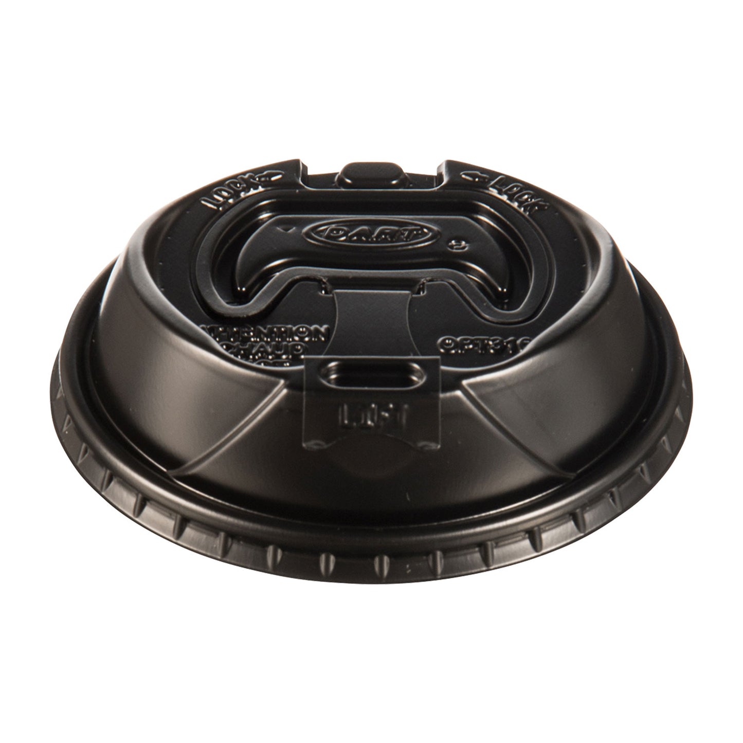 Dart Optima Reclosable Lids for Hot Paper Cups, Fits 10 oz to 24 oz Cups, Black, 1,000/Carton (OPT316B)