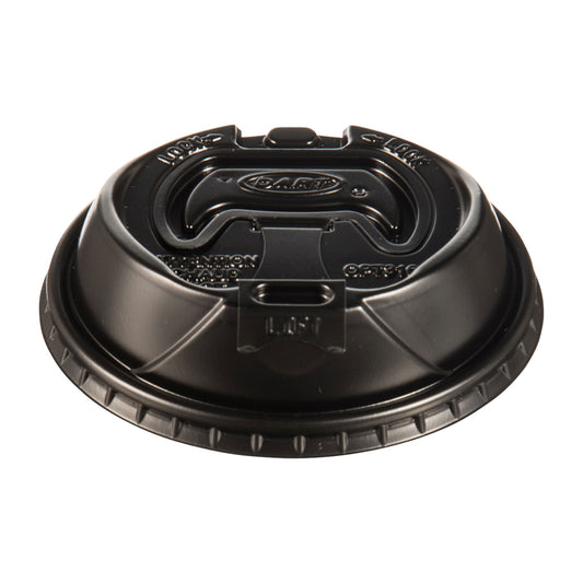 Dart Optima Reclosable Lids for Hot Paper Cups, Fits 10 oz to 24 oz Cups, Black, 1,000/Carton (OPT316B)