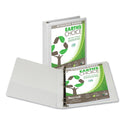 Samsill Earth's Choice Plant-Based D-Ring View Binder, 3 Rings, 1" Capacity, 11 x 8.5, White (16937)