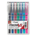 Pilot Precise V5 Roller Ball Pen, Stick, Extra-Fine 0.5 mm, Assorted Ink and Barrel Colors, 7/Pack (26015)