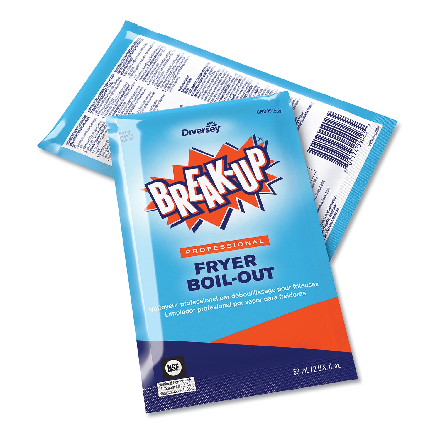 BREAK-UP Fryer Boil-Out, Ready to Use, 2 oz Packet, 36/Carton (CBD991209)