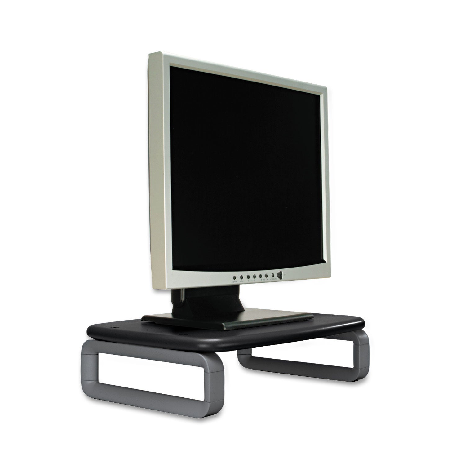 Kensington Monitor Stand with SmartFit, For 24" Monitors, 15.5" x 12" x 3" to 6", Black/Gray, Supports 80 lbs (60089)