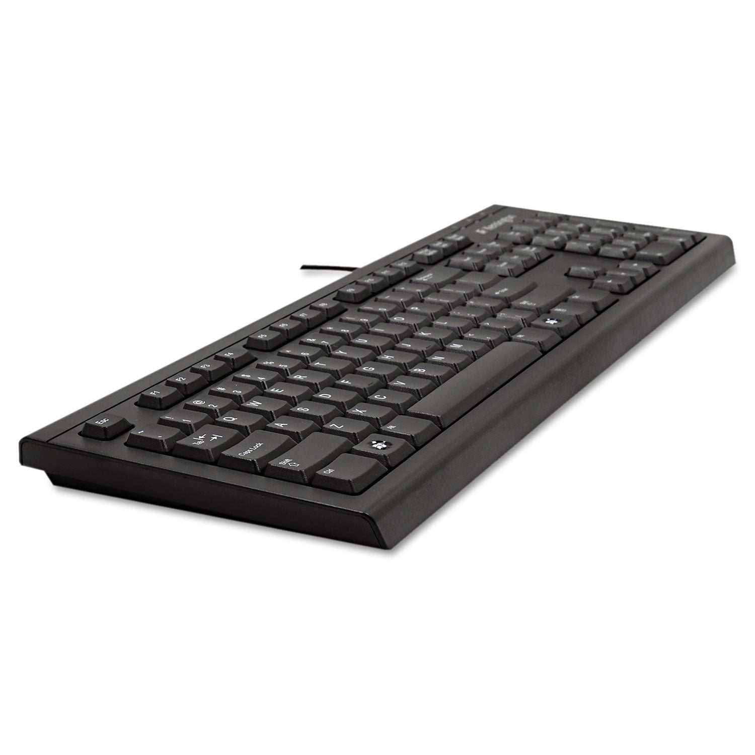 Kensington Keyboard for Life Slim Spill-Safe Keyboard, 104 Keys, Black (64370)